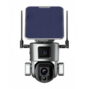 Générique Y5-Caméra Solaire 4G/WIFI, 4K HD avec Vision Nocturne, Zoom Optique 10X, Voix Bidirectionnelle avec Panneau Solaire 5W